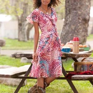 Sundance Vivian Silk Ruffle Dress Size 6